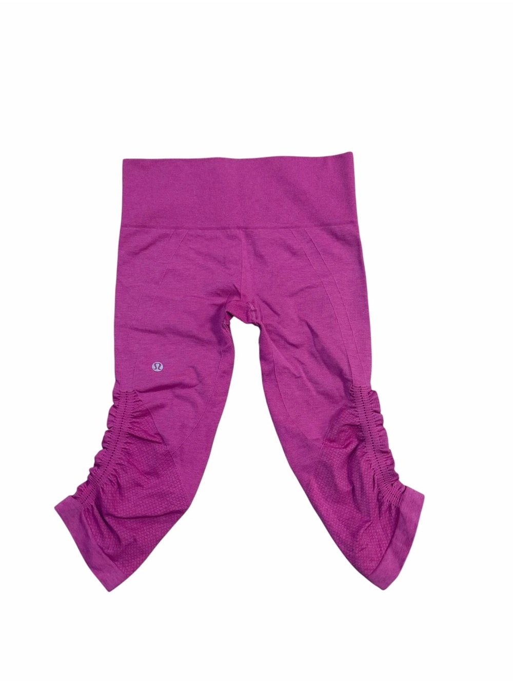 Lululemon Pink High Rise Ruched Cropped Leggings